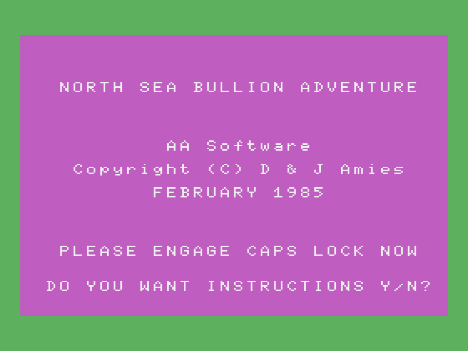 North Sea Bullion Adventure